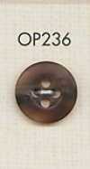 OP236 Bouton en résine polyester aspect corne de buffle mate à 4 trous