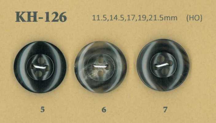 KH-126 Bouton Corne Brillant 4 Trous Buffalo