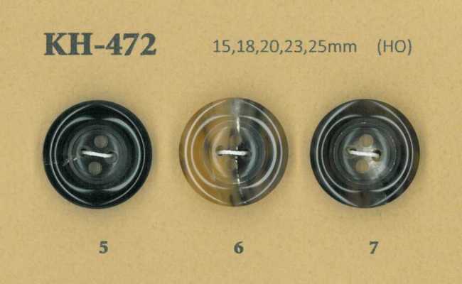 KH-472 Bouton Corne Brillant 4 Trous Buffalo