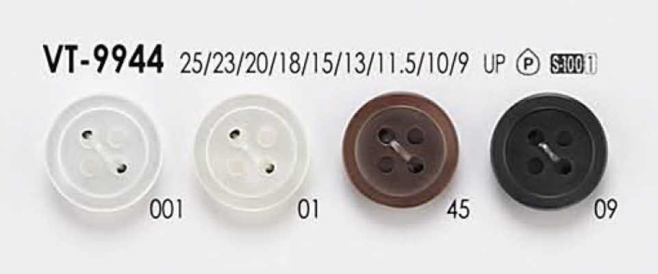 VT-9944 Bouton simple en polyester style coquille à 4 trous