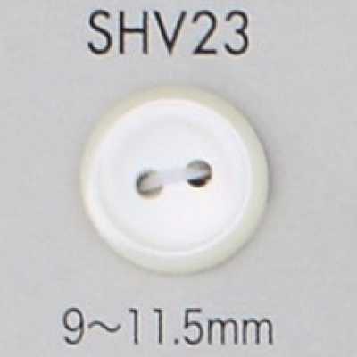 SHV23 Bouton en coquillage à 2 trous
