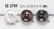 SE-2709 Boutons Simples En Polyester à 4 Trous, En Forme De Coquillage, Pour Chemises Et Chemisiers