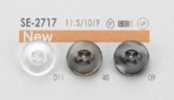 SE-2717 Bouton simple en polyester aspect coquille pour chemises et chemisiers