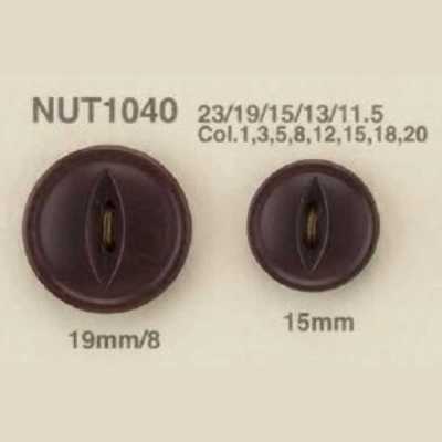 NUT-1040 Bouton à 2 trous œil-de-chat en noix naturelle