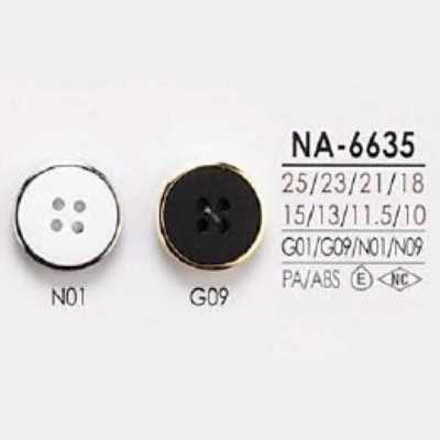 NA6635 Bouton à 4 trous en résine de nylon/résine ABS avec trous sur le devant