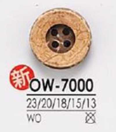OW7000 Bouton en bois à 4 trous