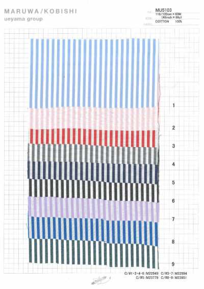 Tissu typewriter rayé