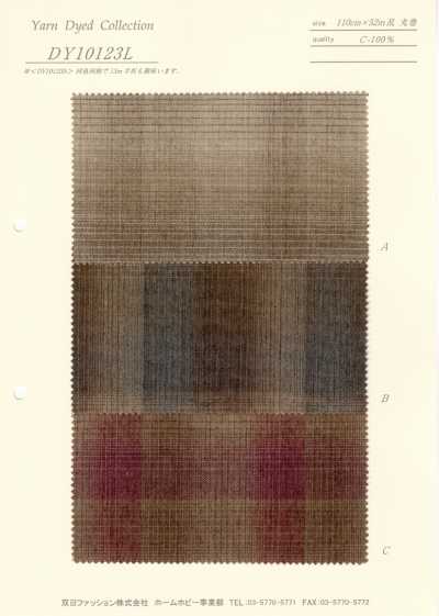 DY10123L Norme De Teinture De Fil (Plain Weave Spec Ombre)