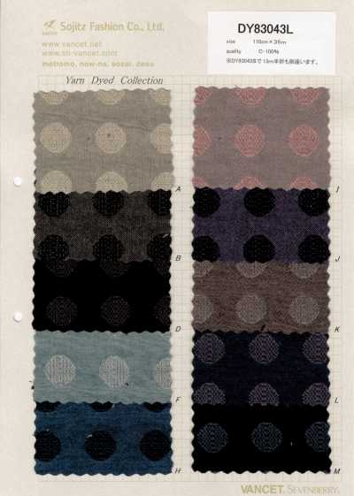 DY83043L Tissu Teint En Fil Standard (Dobby Big Dot)