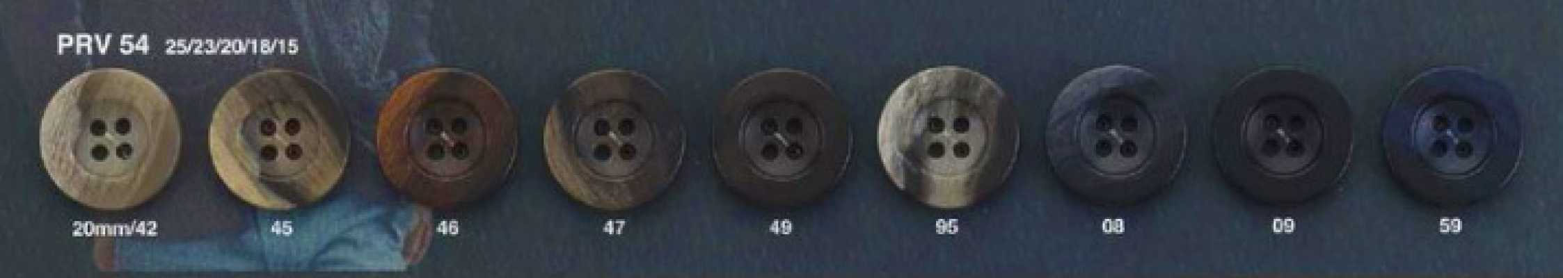 PRV54 Bouton style corne de buffle durable à quatre trous