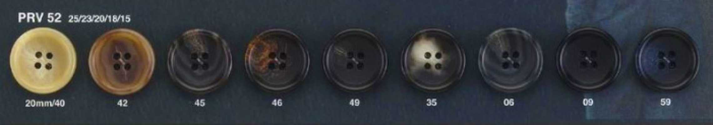 PRV52 Bouton style corne de buffle durable à 4 trous