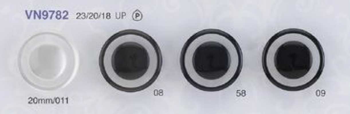 VN9782 Bouton en polyester luxueux teint, léger, à design en anneau sans adhésif