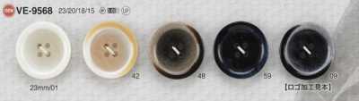 VE9568 Bouton en résine polyester à 4 trous