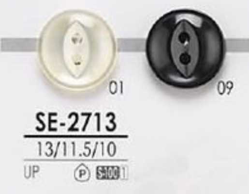 SE-2713 Bouton brillant à 2 trous en résine de polyester
