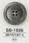 SB-1026 Nacre Coquillage Avant Trou 4 Trous, Bouton Brillant