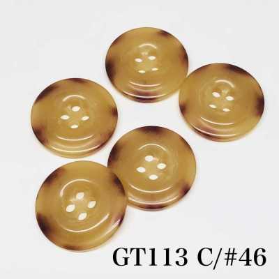 GT113 Bouton en polyester imitation corne de buffle