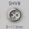 SHV8 Bouton En Nacre à 4 Trous Avec Bordure