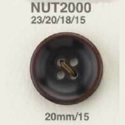 NUT2000 Bouton à 4 trous en noyer