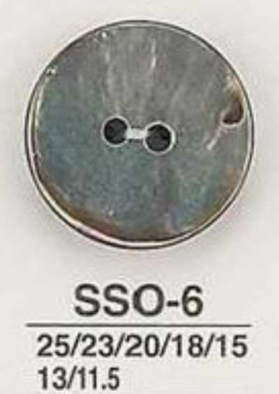 SSO6 Bouton brillant à 2 trous en coquillage naturel