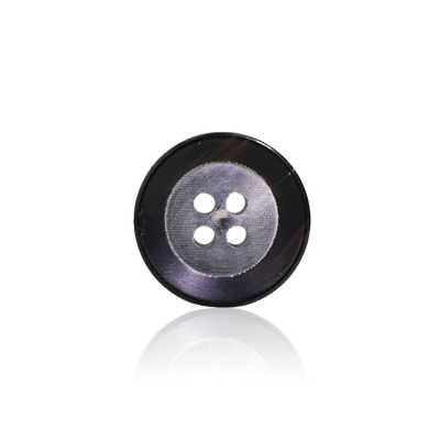 HB470 Boutons en véritable corne de buffle à 4 trous