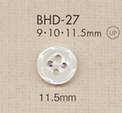 BHD27 Bouton en polyester DAIYA BUTTONS résistant aux chocs à quatre trous, aspect nacré, RIVER
