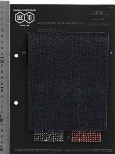 Pull Molleton Dobby Micro Carreaux Imprimé