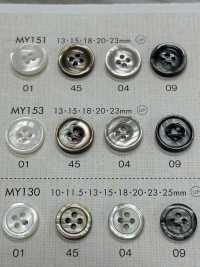 MY153 DAIYA BUTTONS Bouton En Polyester à Quatre Coquilles Bordé DAIYA BUTTON(DAIYA BUTTON) Sous-photo