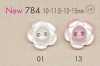 784 DAIYA BUTTONS Bouton en polyester à deux trous en forme de fleur