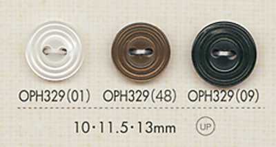 OPH329 Bouton à 2 trous à rebord