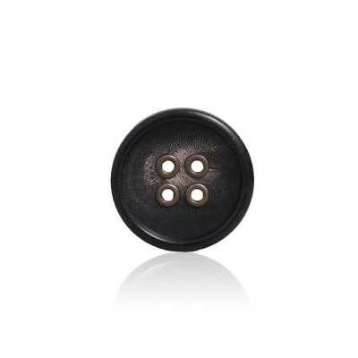 HB430 Bouton 4 trous en véritable corne de buffle/laiton