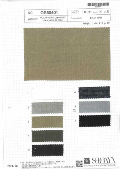 Tissu chino en lin vintage