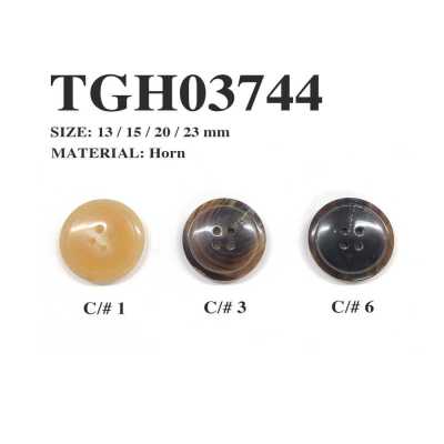 TGH03744 Bouton à 4 trous en véritable corne de buffle