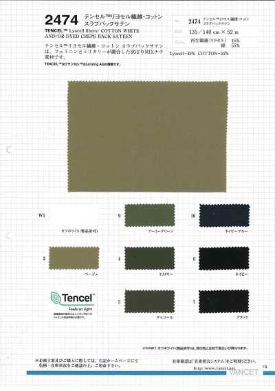 2474 Satin envers flammé TENCEL/coton