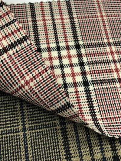 43461 [OUTLET] LANATEC (R) LEI Polyester Check Stretch[Fabrication De Textile] SUNWELL Sous-photo