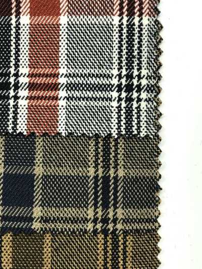 43462 [OUTLET] LANATEC (R) LEI Polyester Check Stretch[Fabrication De Textile] SUNWELL Sous-photo