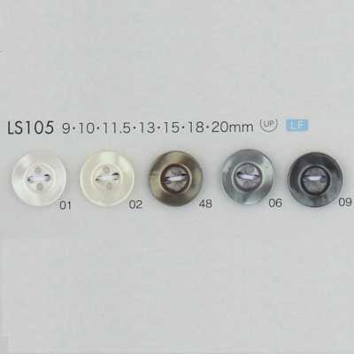 LS105 Bouton en résine polyester avec rebord, à 4 trous