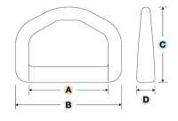 LD-E Anneau En D YKK LD-E 15 Mm ~ 50 Mm[Boucles Et Anneau] Sous-photo