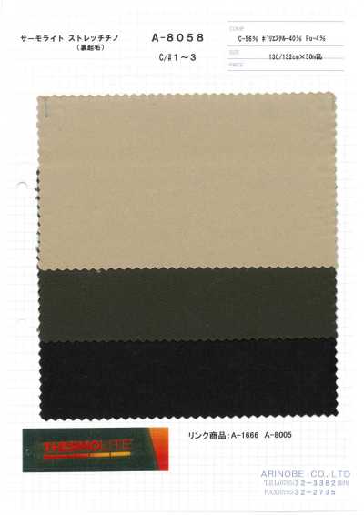 Thermolite Chino extensible (envers brossé)