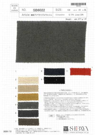SB6022 Coton Lin Pripera Triple Lavage