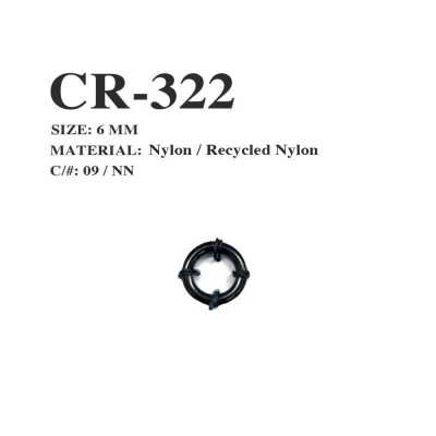 CR-322 Anneau de fin de cordon en nylon recyclé type filet de pêche