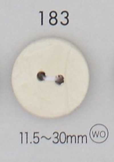 183 Bouton en bois naturel à deux trous