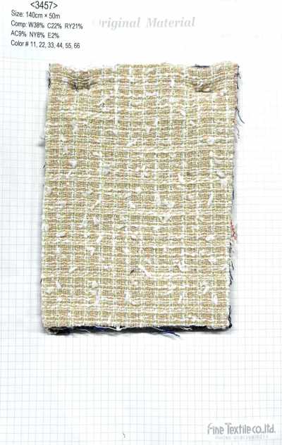 3457 Tweed fantaisie fendu mole