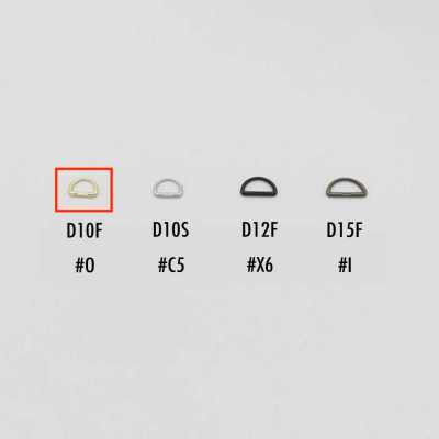D10F YKK Tirette à anneau en D pour curseurs (pour taille 5 et plus)