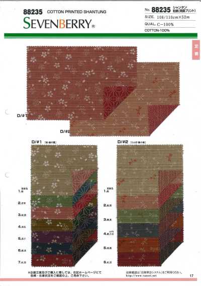 88235 SEVENBERRY® Shantung à motif japonais (impression recto verso)