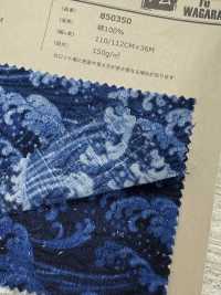 850350 Motif Japonais Style Denim Shantung Tsumugi SEVENBERRY®[Fabrication De Textile] VANCET Sous-photo