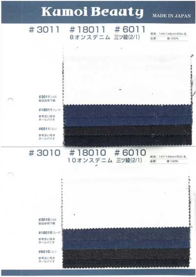 3011 Denim 8 oz, armure sergé triple (2/1)