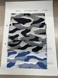 YK874 Jacquard Camouflage Corde Indigo[Fabrication De Textile] Textile Yoshiwa Sous-photo