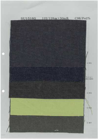 SU15160 Denim coloré extensible 8 oz