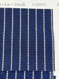PMM2280-dotstripe Chambray Discharge Print Dot Stripe[Fabrication De Textile] Textile Yoshiwa Sous-photo