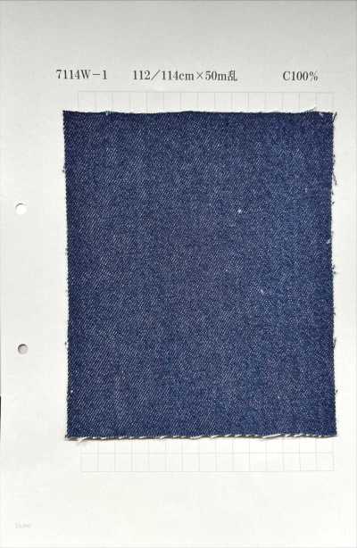 7114W Couleur finition délavée denim bleu marine 14 oz
